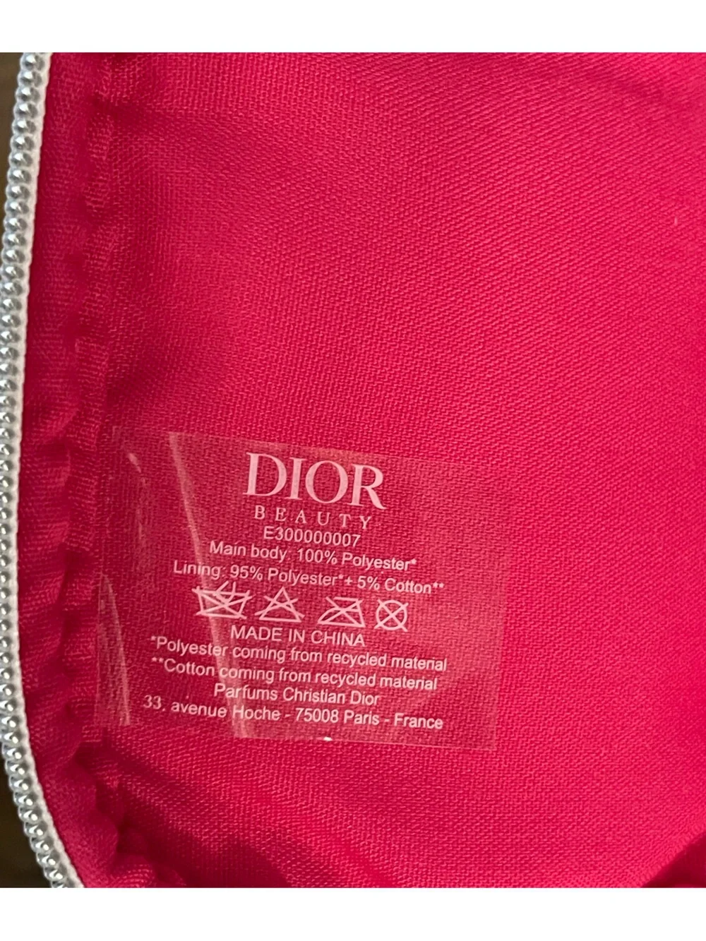 Dior Miss Dior White Pouch with Red Logo & Dior Addict Lip Glow
